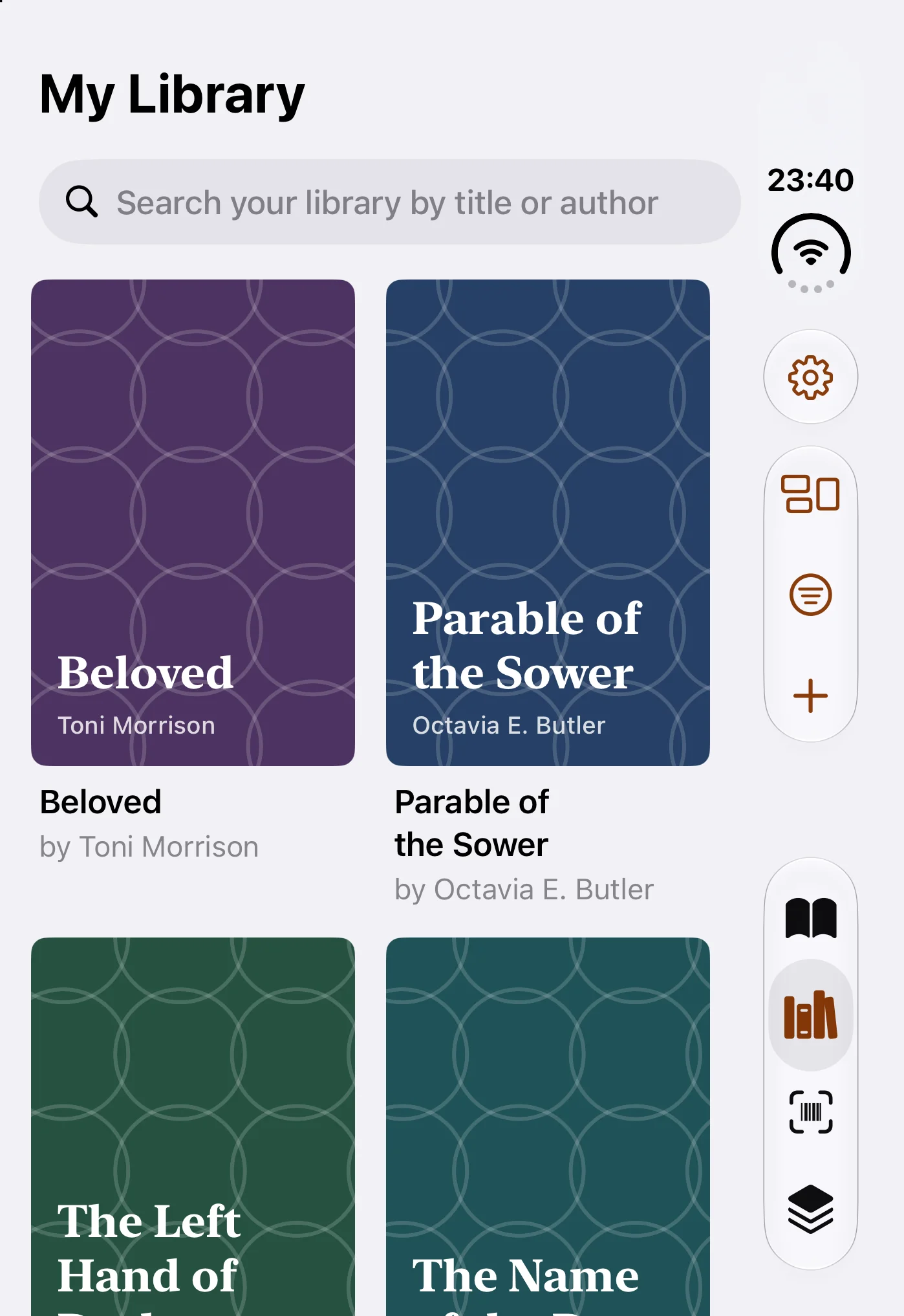 BookWorm on the closed iPhone Duo outer display